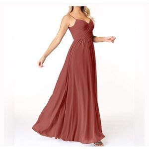 Azazie Terracotta Maxi Dress